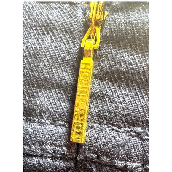 TORY BURCH Cotton Cargo Sailor Skirt with Kick Pleat Pockets Buttons Size 4 - Picture 6 of 6